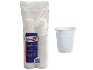 BICCHIERI BIANCHI ML.200 CONFEZIONE PZ.100- - ml.200 - 30 confezione DOPLA