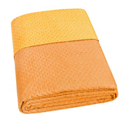 Trapunta Double Face 200x255 cm Coperta Morbida Copriletto Tinta Unita Arancione