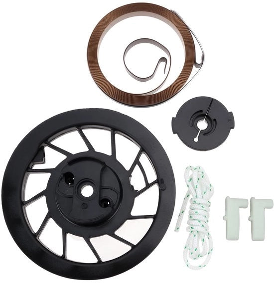 Kit di riparazione avviamento giornaliero - Compatibile con Briggs/Stratton Quantum/Intek - Incluso ingranaggio/pawl - Plastica/Metallo - 1x Corda di avviamento - Avviamento a trazione