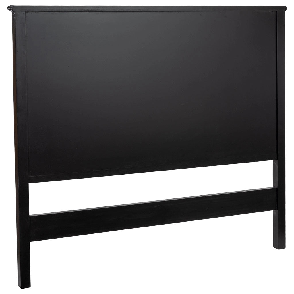 Testiera in legno nero, 150x6x130h cm
