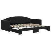 Divano letto | Sof¨¤ letto | Letto singolo Estraibile Nero 90x200 cm in Velluto