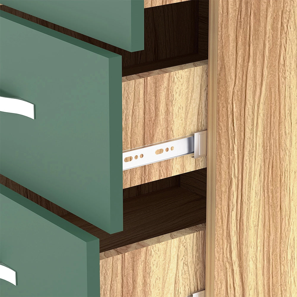 Cassettiera per Cucina Mobile Mobiletto 4 Cassetti in Legno Colore Verde