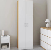 Cassettiere 2 porte in legno e bianco 50 cm con piattaforma - alta qualità - materiale duraturo - progettata per un design elegante - adatta per uso quotidiano - stile moderno - comfort e funzionalità