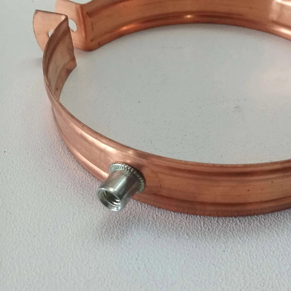 Collare in rame da 130mm per fissaggio e bloccaggio a muro