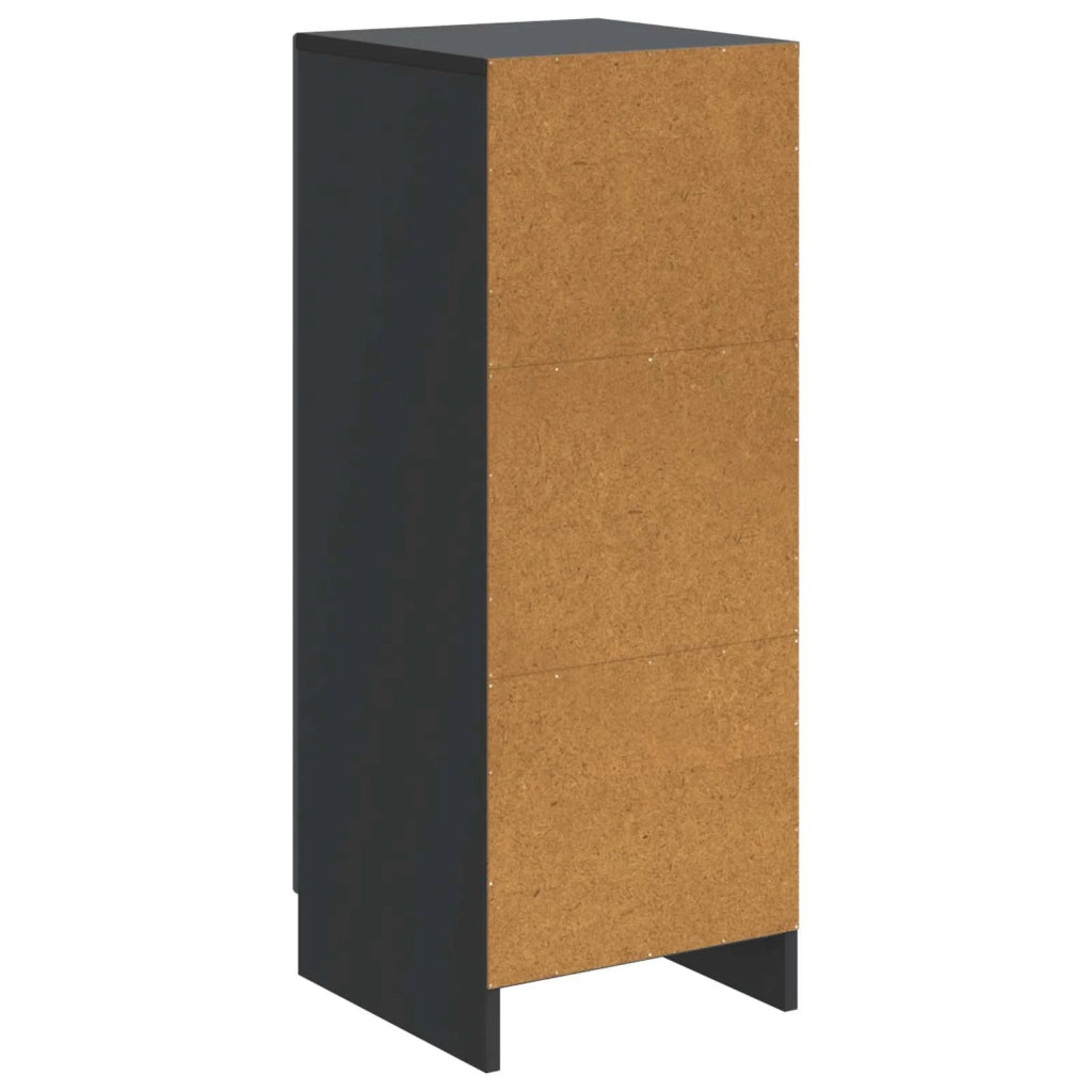 Credenza | Madia | Buffet da pranzo | Armadio da pranzo Nero 33 x 34,5 x 87 cm Legno ingegnerizzato