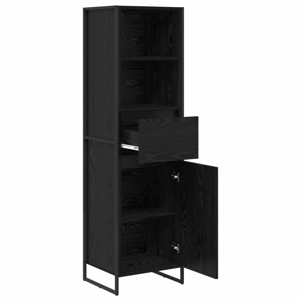 Armadio per Libri con cassetto Rovere Nero 43 x 36 x 150.5 cm 886624