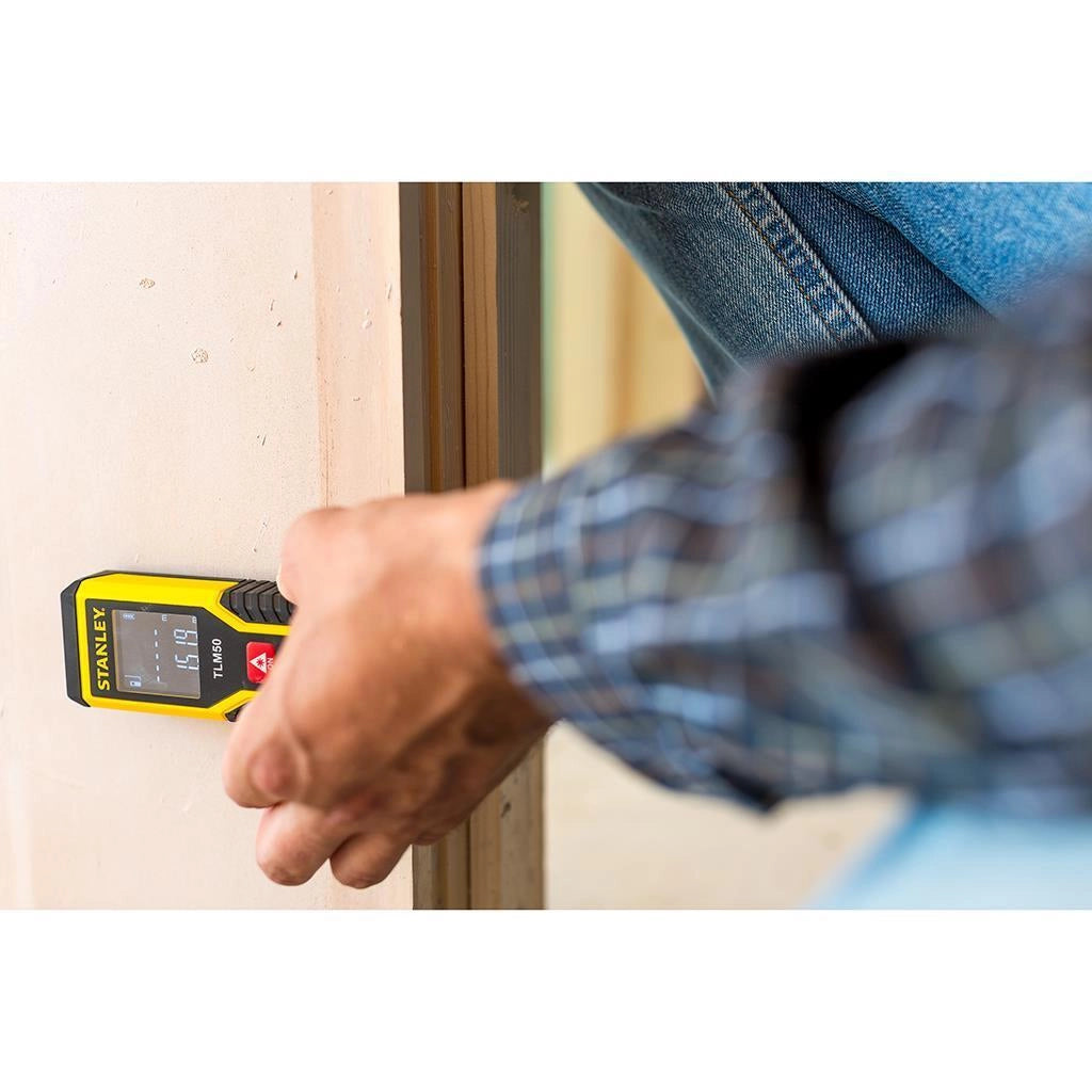 STANLEY FMHT77652-0 TLM50 Misuratore Laser Portata 15 m Precisione ±3 mm Alimentazione 2 x AAA Batterie Incluse colore Nero