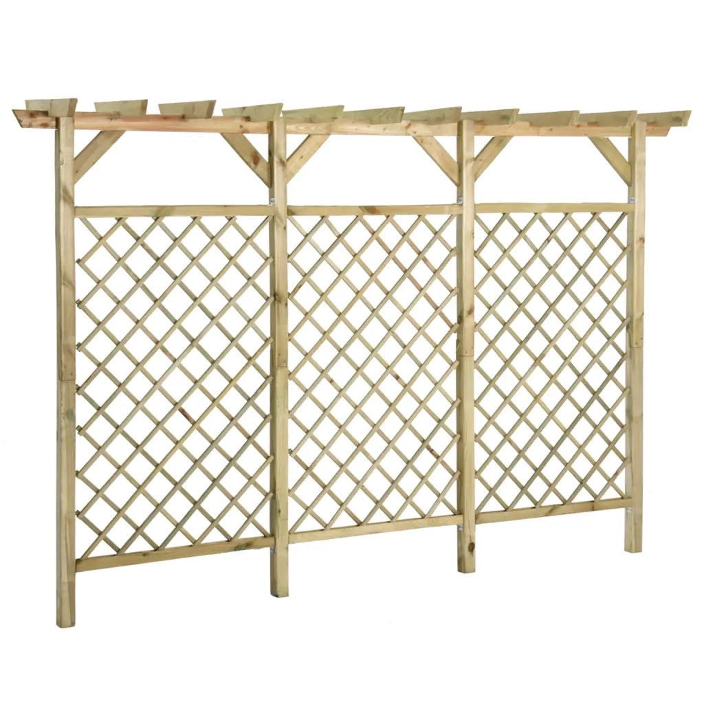 Recinzione a Traliccio con Pergolato 300x50x200cm Legno di Pino 318417