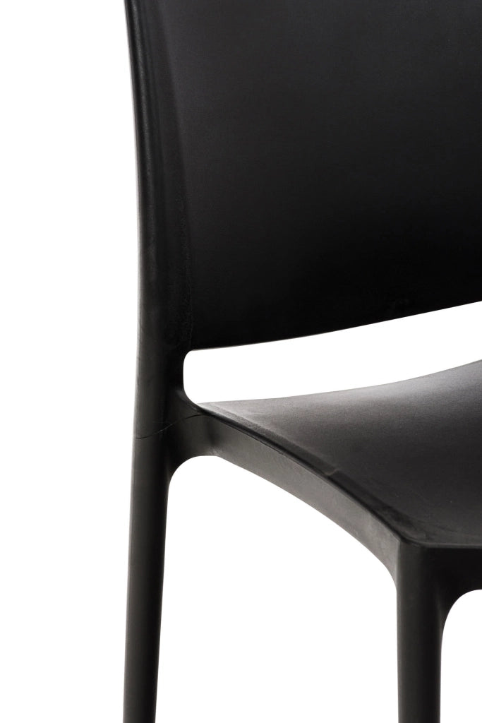 Sedia outdoor Maya impilabile nero