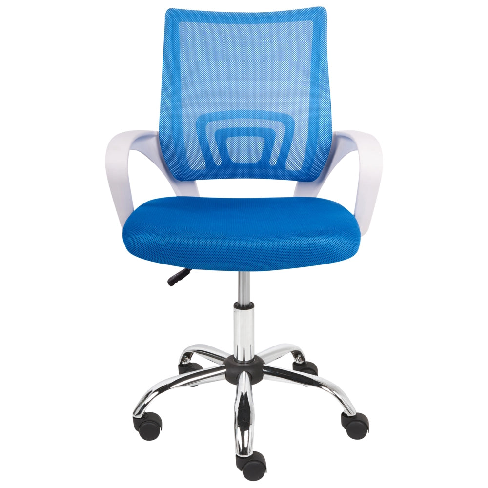 Sedia girevole da ufficio con schienale reclinabile regolabile in altezza blu moderna ufficio in casa