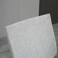 Sedia da Ufficio Ergonomica a Dondolo, Sedia da Studio Girevole, Poltrona Scrivania con Altezza Regolabile in Tessuto, 61x61x89-99 cm, Grigio Chiaro
