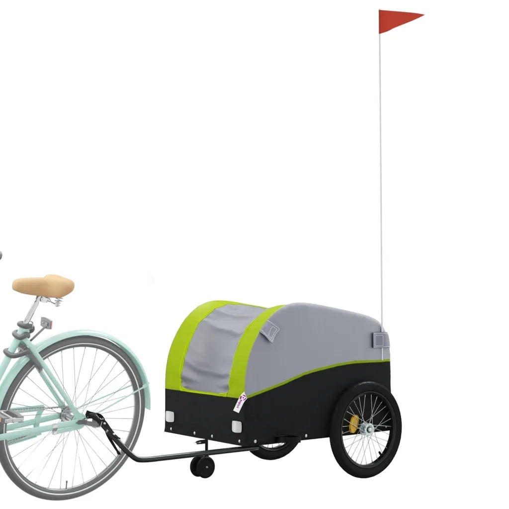 Rimorchio da Bici Nero e Verde 45 kg in Ferro CFW1115188