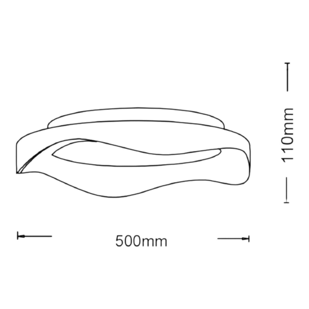 Plafoniera LED 48W 3040LM Dimmerabile con Telecomando, Luce Indiretta Perimetrale Calda Fredda e Naturale, 50cm, Soffitto Moderno, IP20
