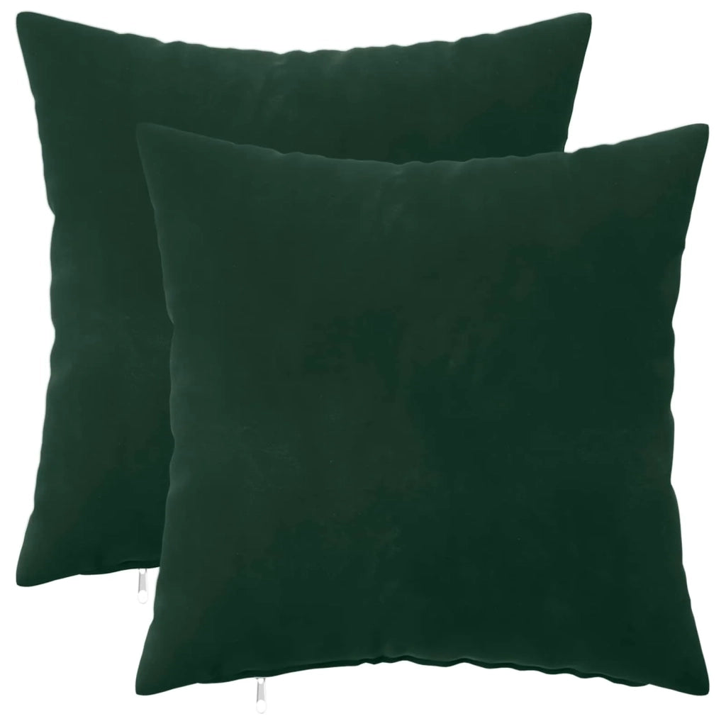 Cuscino con cuscino HEERLEN 2 pz Verde Scuro Velluto 924159