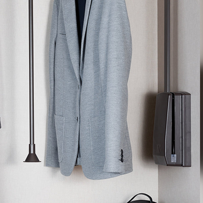 Spessore Laterale per Appendiabiti per Armadio Hang Imballo 1 Set Verniciato Moka Emuca