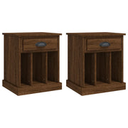 Set di 2 Comodini | Armadio da Notte | Mobiletto da notte Rovere Marrone 43x36x50 cm