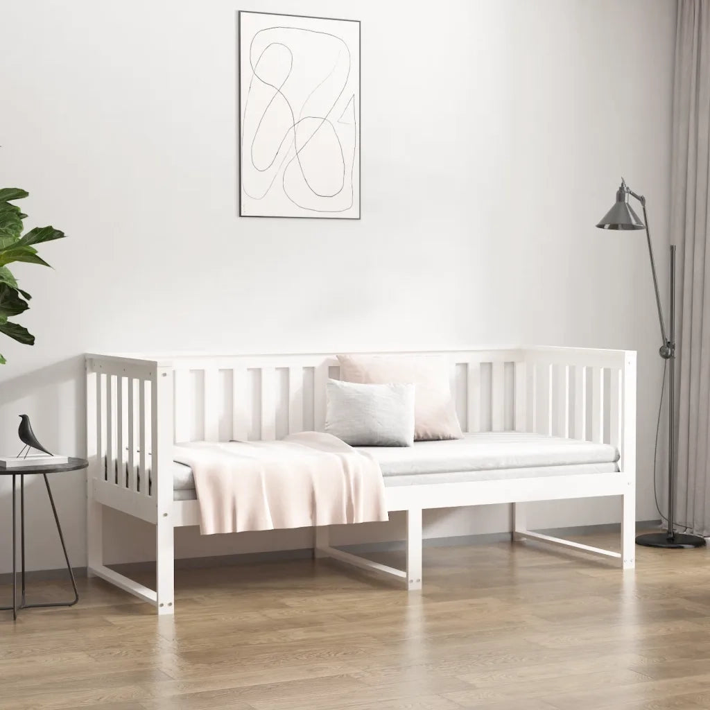 Dormeuse senza Materasso Bianco 75x190 cm in Legno di Pino 820892