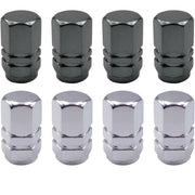 Trade Shop - Kit 8pz Tappi Stelo Valvola In Alluminio Cappucci Pneumatici Auto Universali Moto -