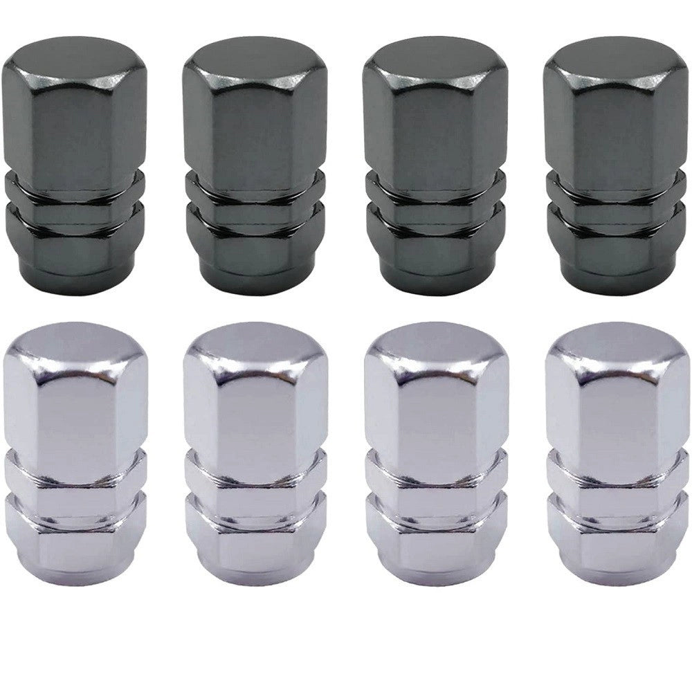 Trade Shop - Kit 8pz Tappi Stelo Valvola In Alluminio Cappucci Pneumatici Auto Universali Moto -