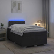 Letto con Box Spring, Materasso e LED Grigio Scuro 120 x 200 cm 3451925