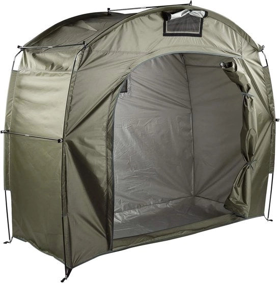 Tenda Opbergtent Acqua-Resistente per Bicicletta con Progetto di Manubrio per Campeggio all'Aperto - Tenda di Stoccaggio per Bicicletta per Giardino - Tenda di Manutenzione per Bicicletta in Tela Verde Oliva - Ideale per Passeggiata in Giardino