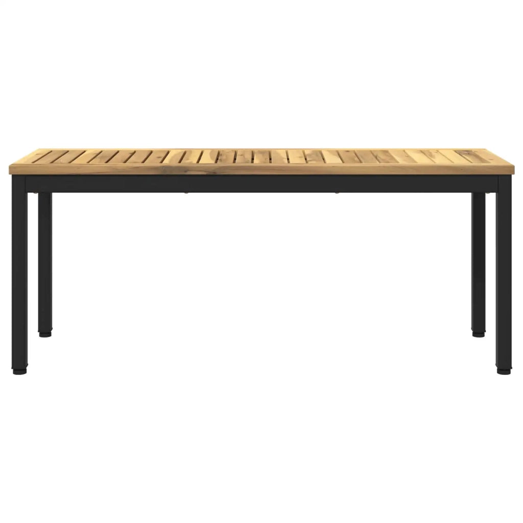 Panchina da giardino 108,5 x 35 x 45 cm Bianco e Nero 901748
