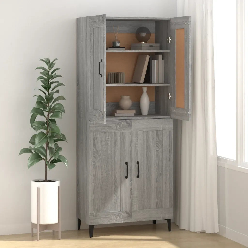 Credenza-Buffet-Armadio da cucina Grigio Sonoma 69,5x34x90 cm in Legno Multistrato 108340