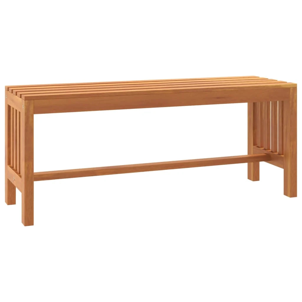 Panca da giardino mobili da esterno terrazza 110 x 35 x 45 cm legno massello di eucalipto 02_0011174