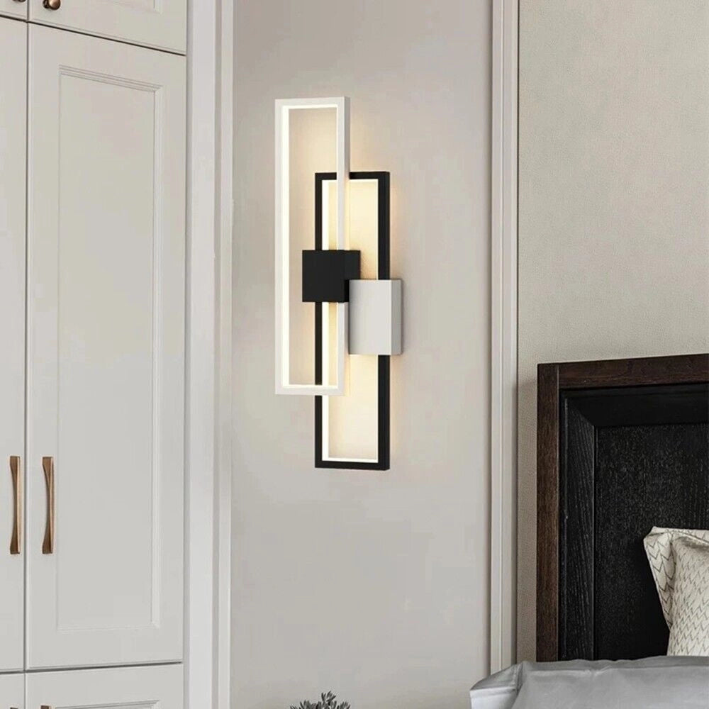 Applique Lampada da parete per interni luce muro a LED 23W moderna dimmerabile con telecomando cambia 3 tonalita luce bianca