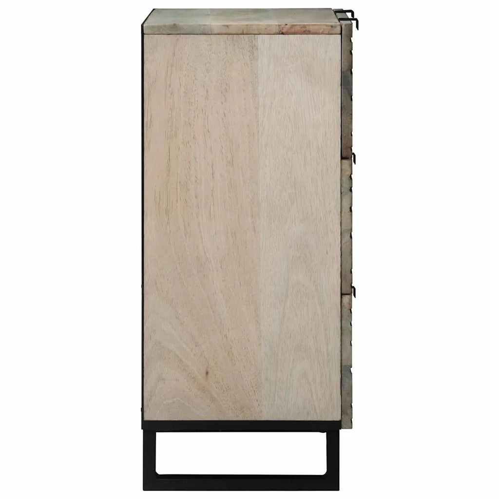 vidaXL Sideboards con cassetto 2 pcs Bianco 60 x 33.5 x 75 cm