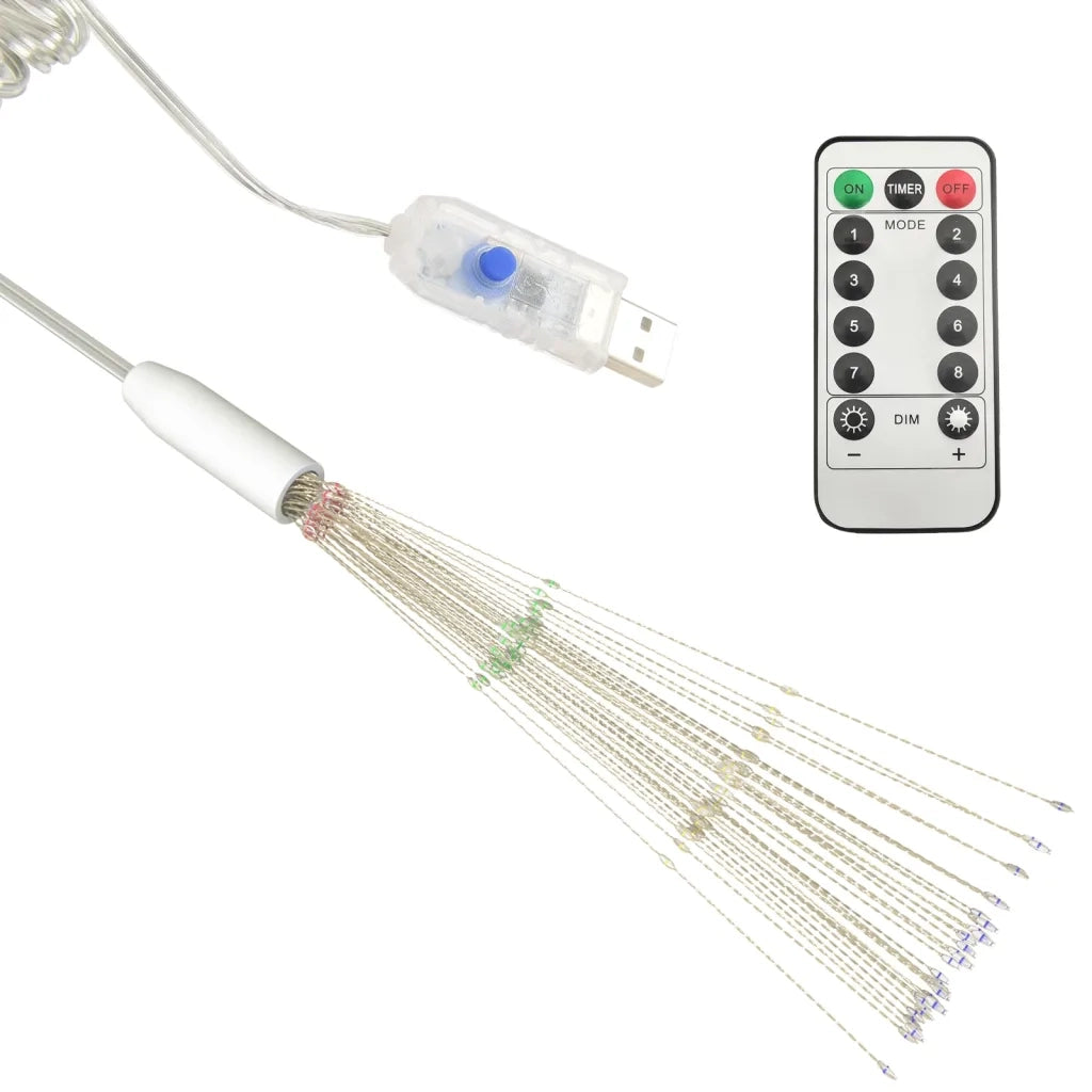Luce di Natale Fuochi Artificio Multicolore 20 cm 140 LED CFW2040811