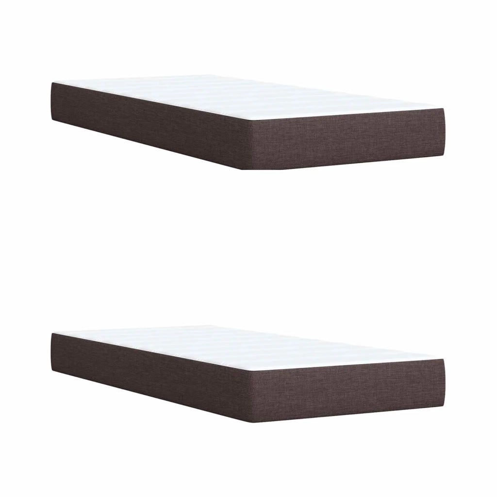 Letto Ottomano con Materasso e LED Marrone Scuro 200 x 200 cm 3458183