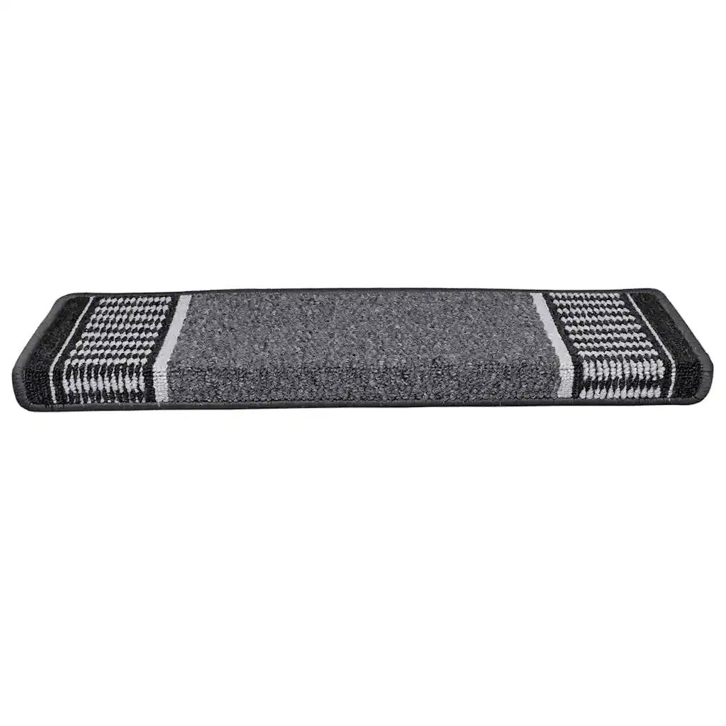 Tappetini per scale autoadesivi 15 pz | Gradini per Scale Antracite 65 x 21 x 4 cm