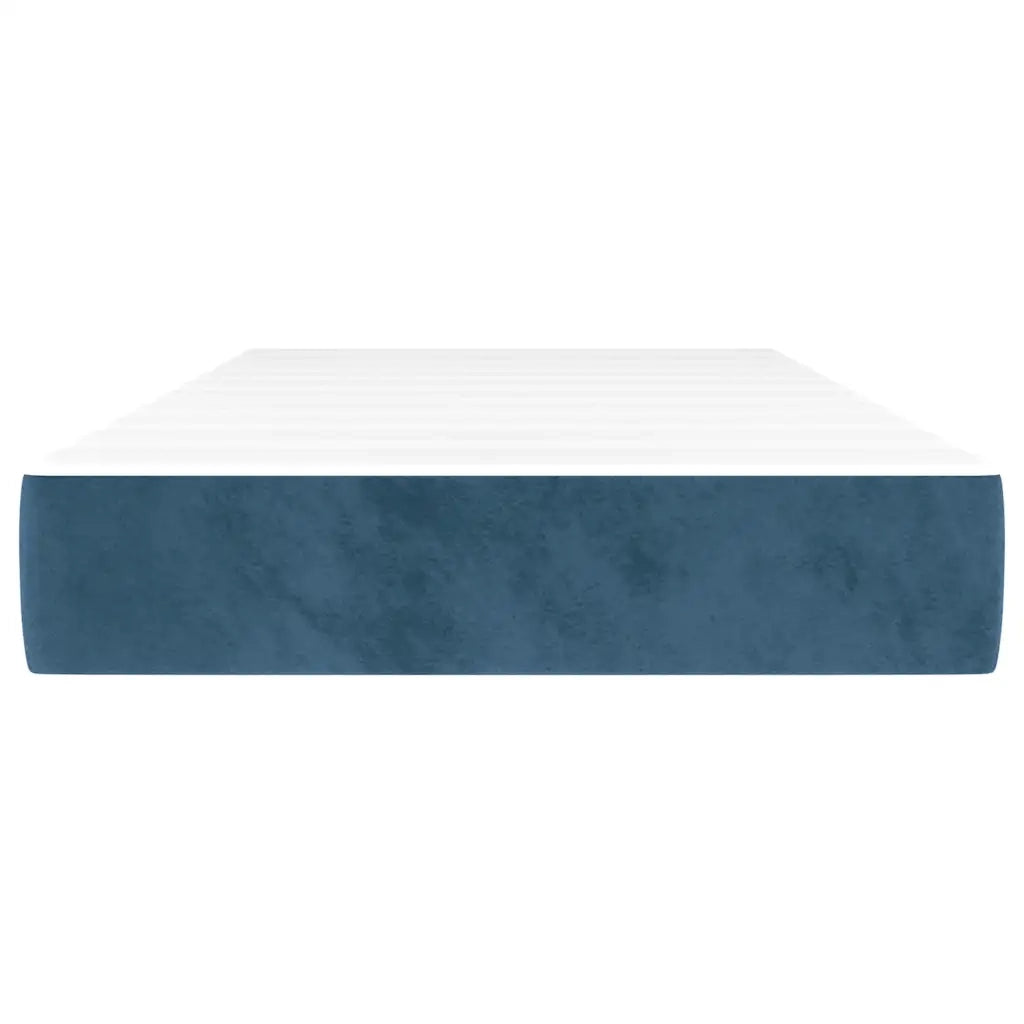 Materasso a Molle-Materasso per letto Blu Scuro 90x220x20 cm in Velluto