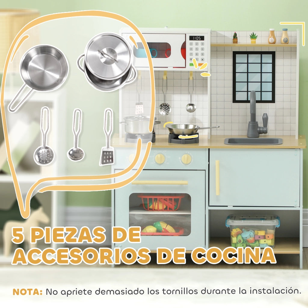 Casetta da Cucina per Bambini con Accessori ¨C Minimal ¨C Blu