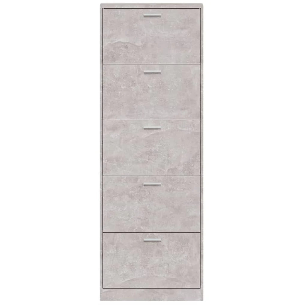 Scarpiera mobile contenitore per scarpe mobile per ingresso/corridoio/soggiorno 59 x 17 x 169 cm legno ingegnerizzato grigio 02_0021821