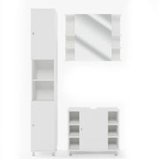 Vicco Set mobili bagno Bianco 3 parti, con colonna