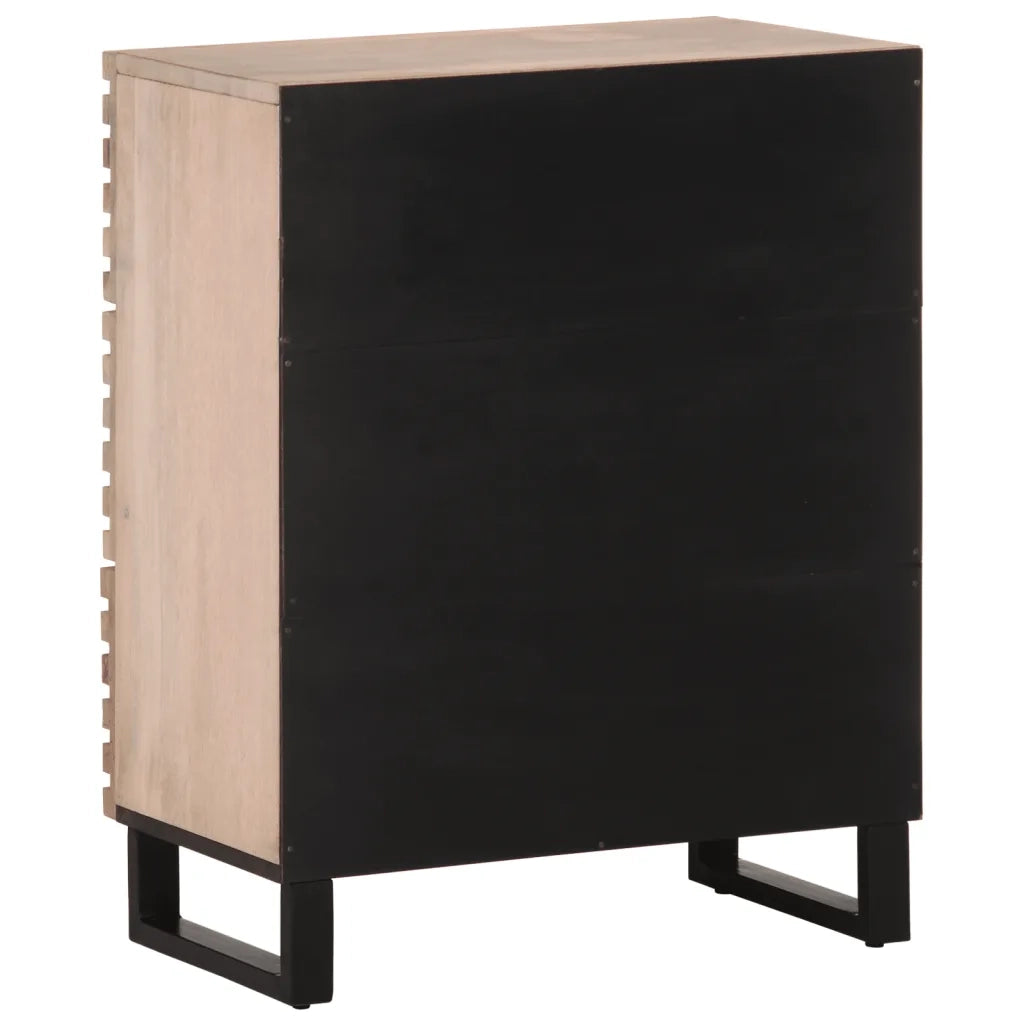 vidaXL Credenze 2 pz 60x34x75 cm in Legno Massello di Mango