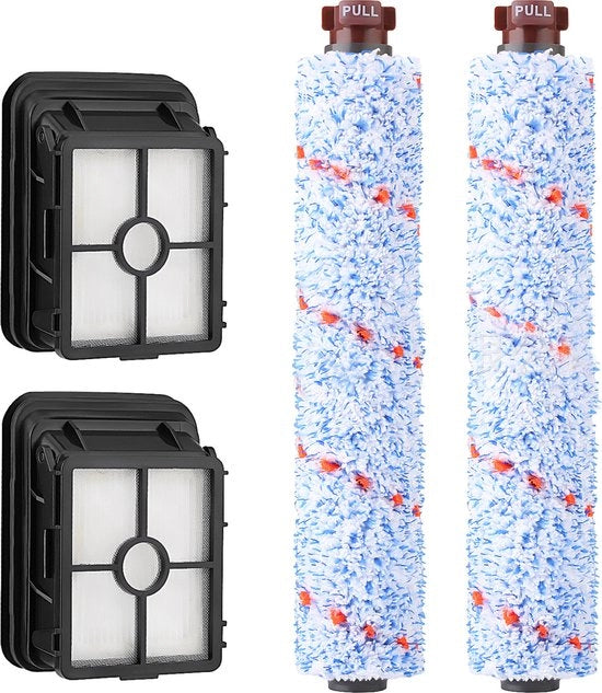 Set di Spazzola per Aspirapolvere - Filtro HEPA - 4 Pezzi - Adatto per Bissell Crosswave 17132/2225N/1785/1866F/1868F/1926/2303/2306A/2306/23062/23068 - Parti di Ricambio