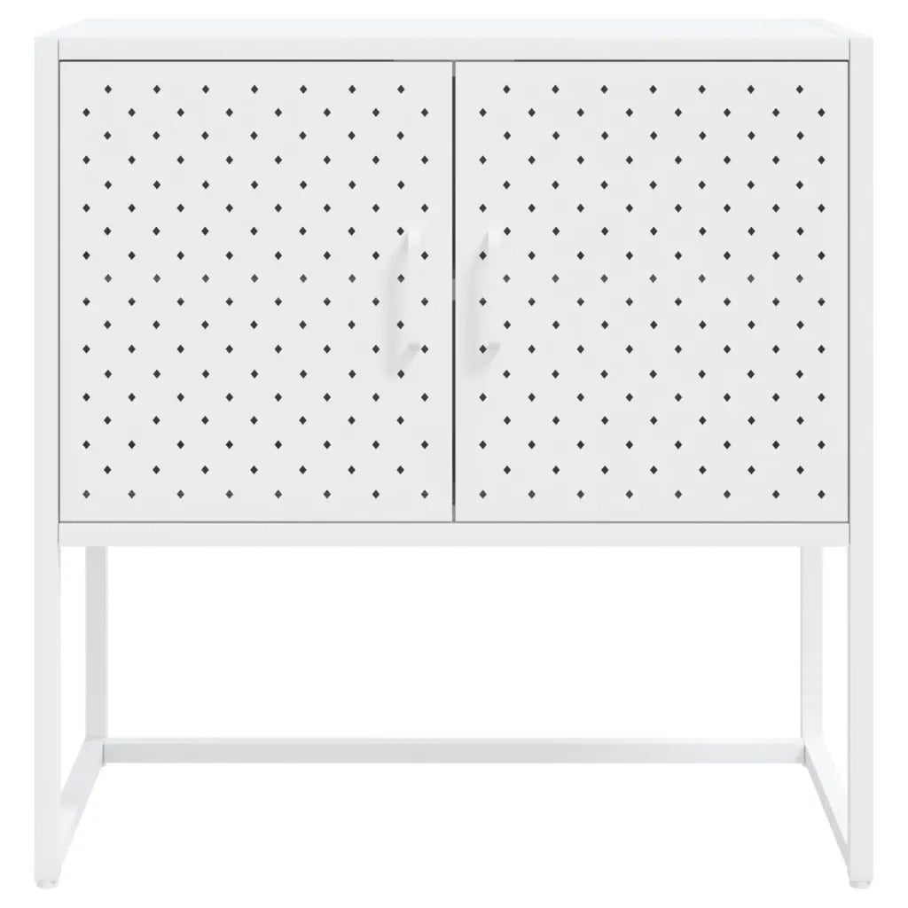 Credenza Bianca 75x35x75 cm in Acciaio 335872