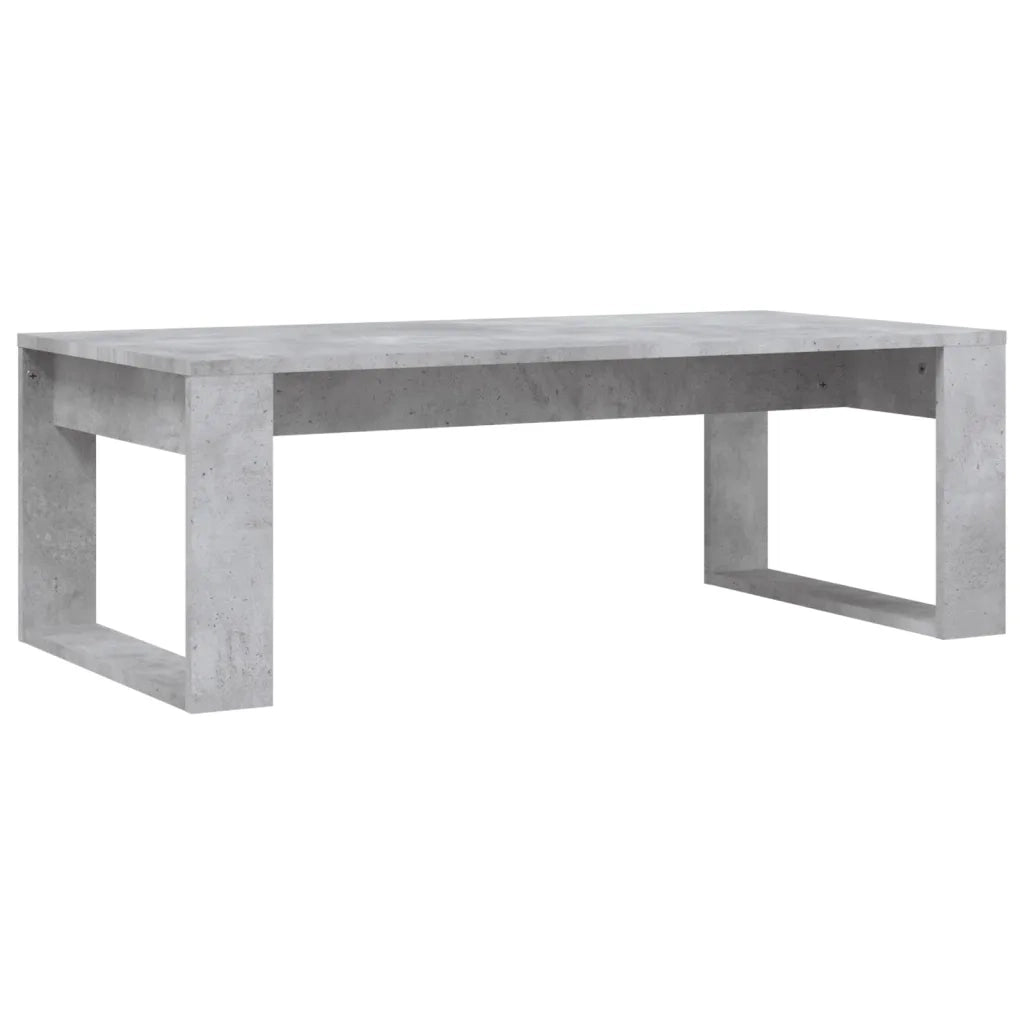 Tavolino Salotto Grigio Cemento 102x50x35 cm Legno Multistrato 823362