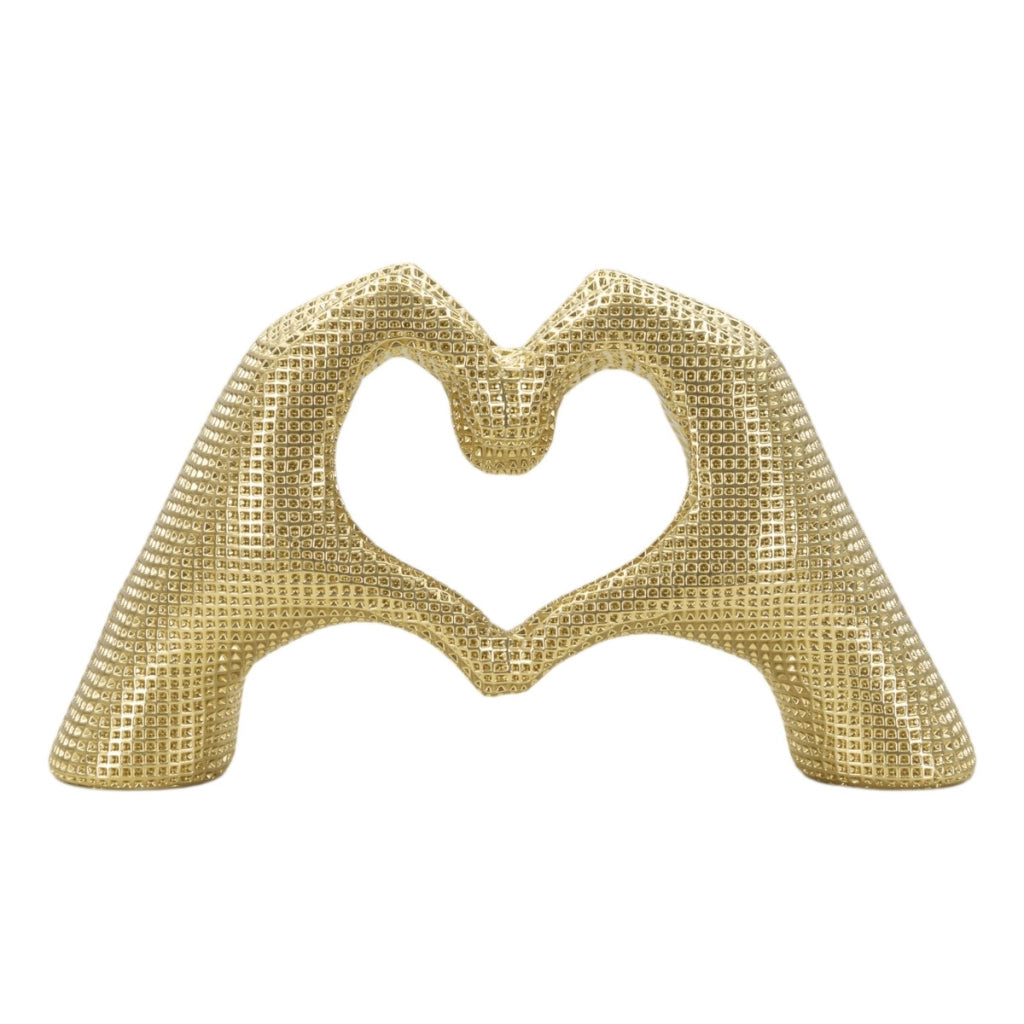 Scultura Lover in resina oro: coppia di amanti