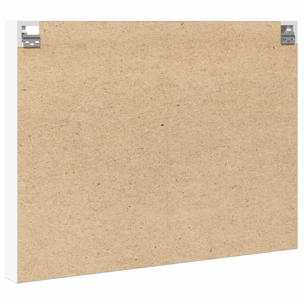 Armadietto con Vetrina Bianco 100x8,5x75 cm Legno Multistrato CFW4766143