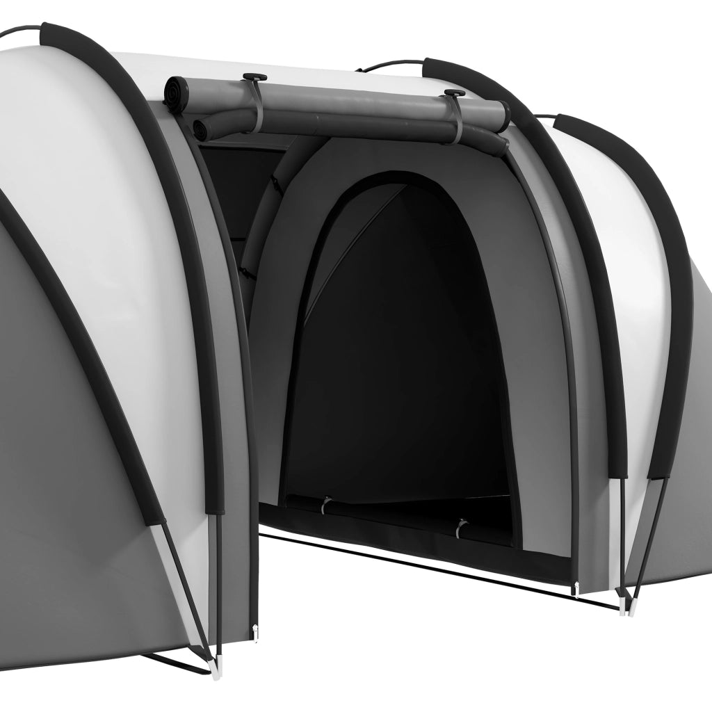 Tenda da Camping 4-5 Persone 2 Camere ¨C zephmum ¨C Grigio 450x220x180 cm