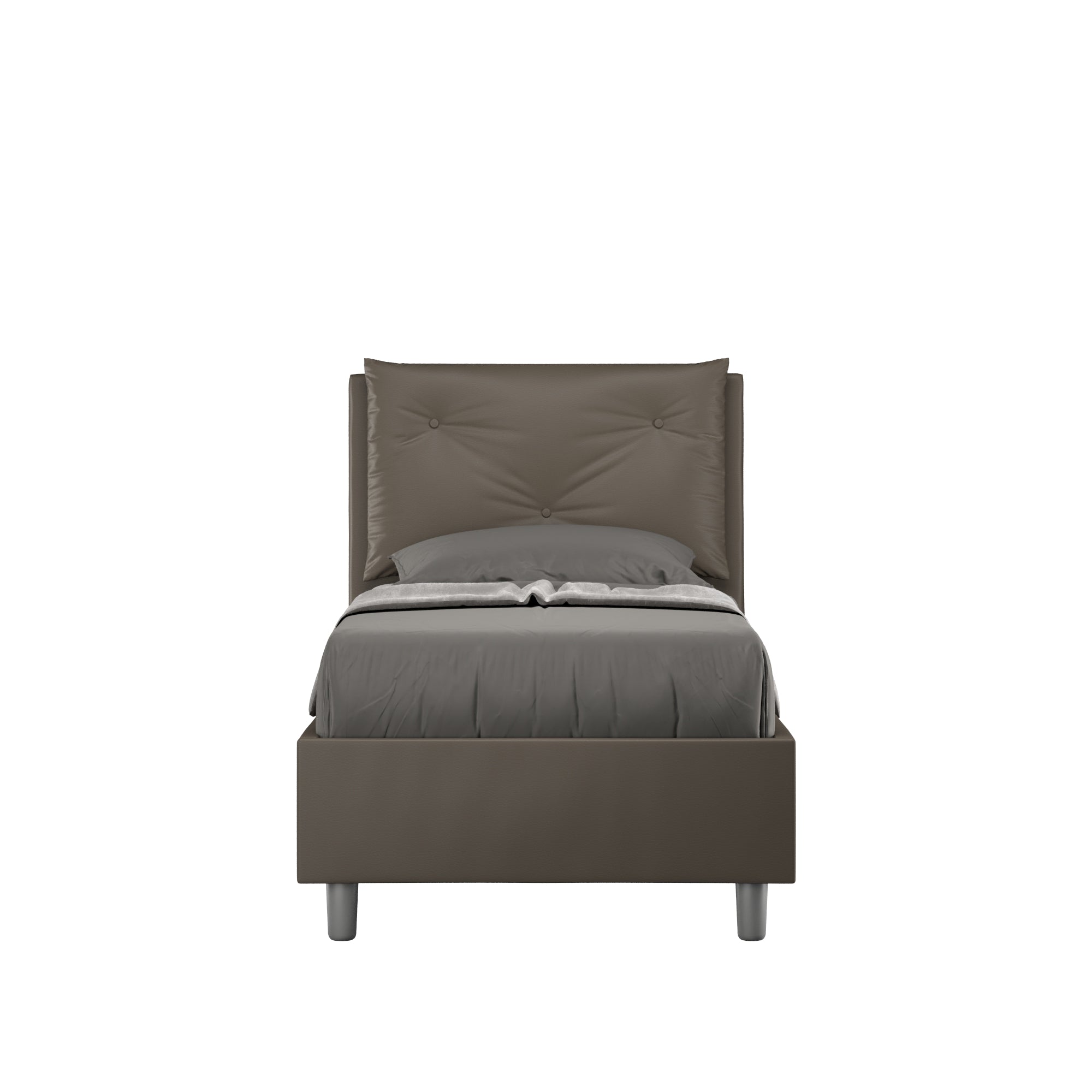 Letto Singolo 80x210 cm con Rete Appia Cappuccino