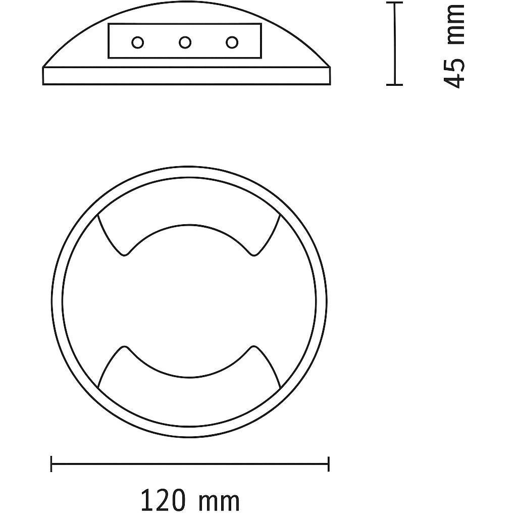 Faretto a led da esterno IP65 calpestabile carrabile 6W luce naturale 4000K 12V doppia emissione di luce
