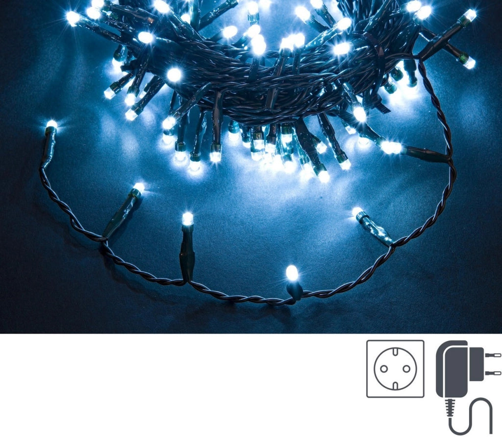 CATENA 1000 LED BIANCO 5MM FILO VERDE IP44 - BIZZOTTO ANDREA