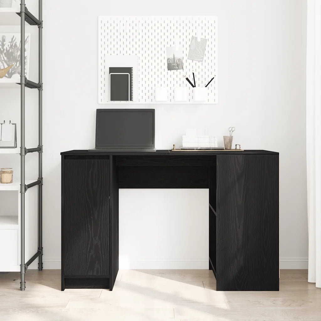 Scrivania | Tavolo da Ufficio Rovere Nera 120x42x76 cm in Legno Multistrato