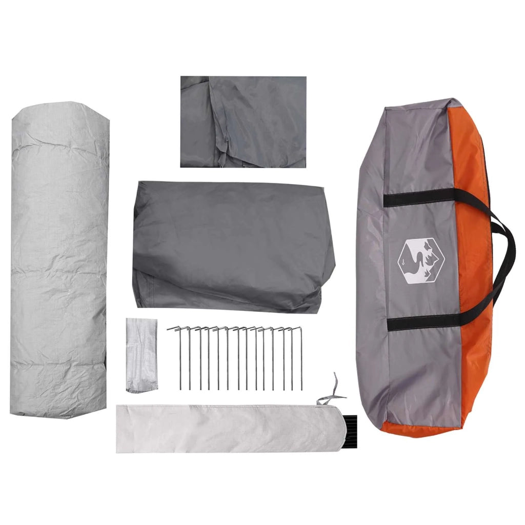 Tenda Istantanea Grigio e arancione 8 persone