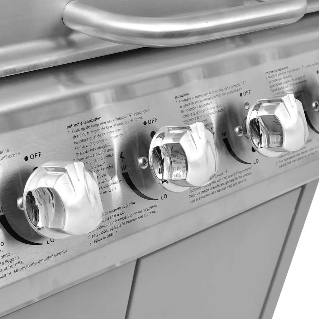 Griglia Barbecue a Gas 4+1 Fornelli Argento CFW8340888
